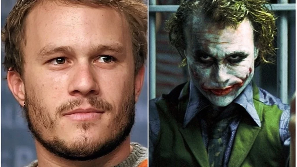 هیث لجر در نقش جوکر در فیلم The Dark Knight